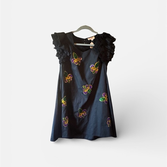 Peach Love California Black Mardi Gras Dress - Picture 2 of 7